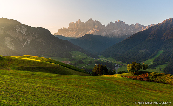 Val di Funes with the Odle peaks in morning light