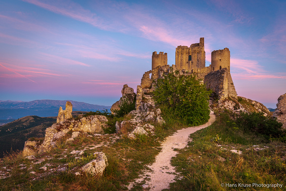 Rocca Calascio castle at early morning