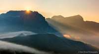 Sella mountain in morning light