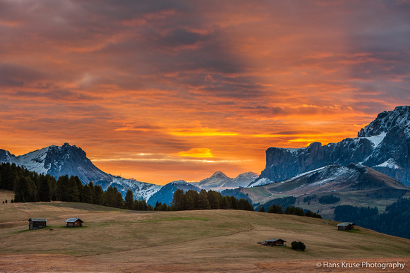 Morning in Alpe di Siussi, Dolomites, Italy