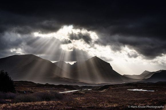 God rays on Isle of Skye