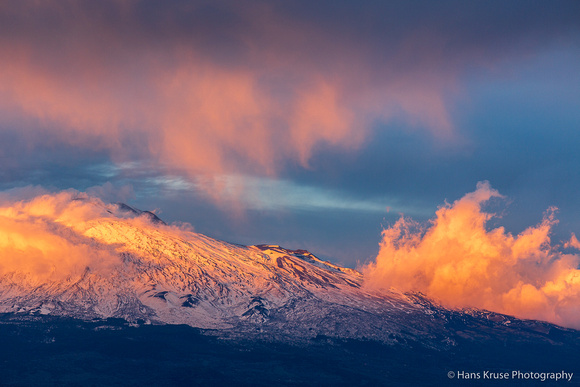 Last rays on mount Etna