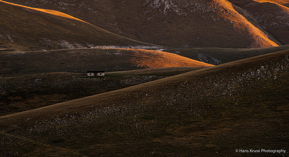 Lonely house at sunrise