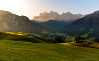 Val di Funes with the Odle peaks in morning light