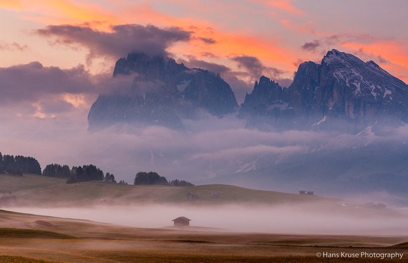 Morning Light at Alpe di Siussi, Dolomites, Italy