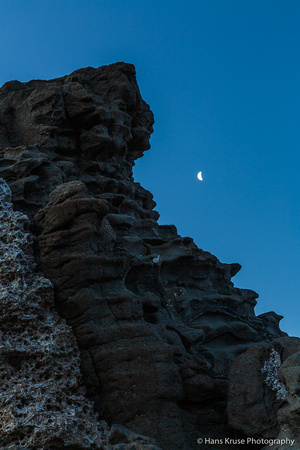 Aci Trezza rocks in moon light, Sicily