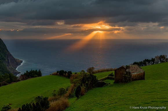 Morning light on the Azores Islands