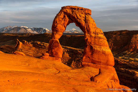 Delicate Arch at late afternoon sun