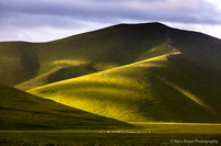 Rolling hills with light