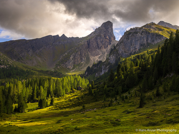 Afternoon light at Passo Giau