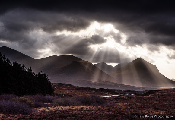 God rays on Isle of Skye