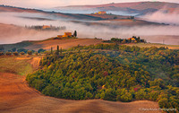 Sunrise in Val d'Orcia, Tuscany