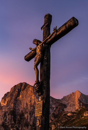 A cross in the mountains