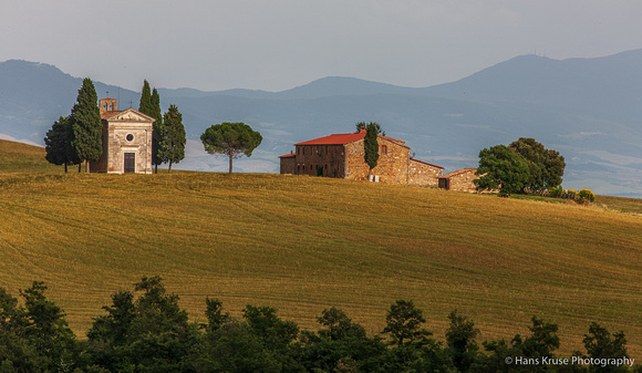 Chapel in Tuscan Landscape, Italy