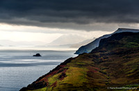 Isle of Skye under heavy rainclouds